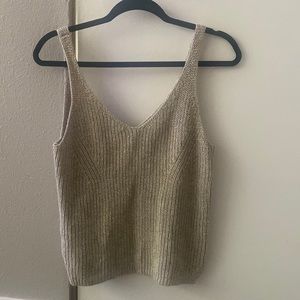 Marine layer knit light tan tank top